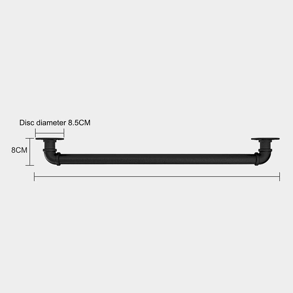 Shower Handicap Grab Bars for Bathroom Wall, Black Stair Handrail, Multifunction Metal Wrought Iron Grab Bar Elderly Children Outdoor Indoor Railing Non-Slip Banister Rail Support Kit (Size : 150cm)