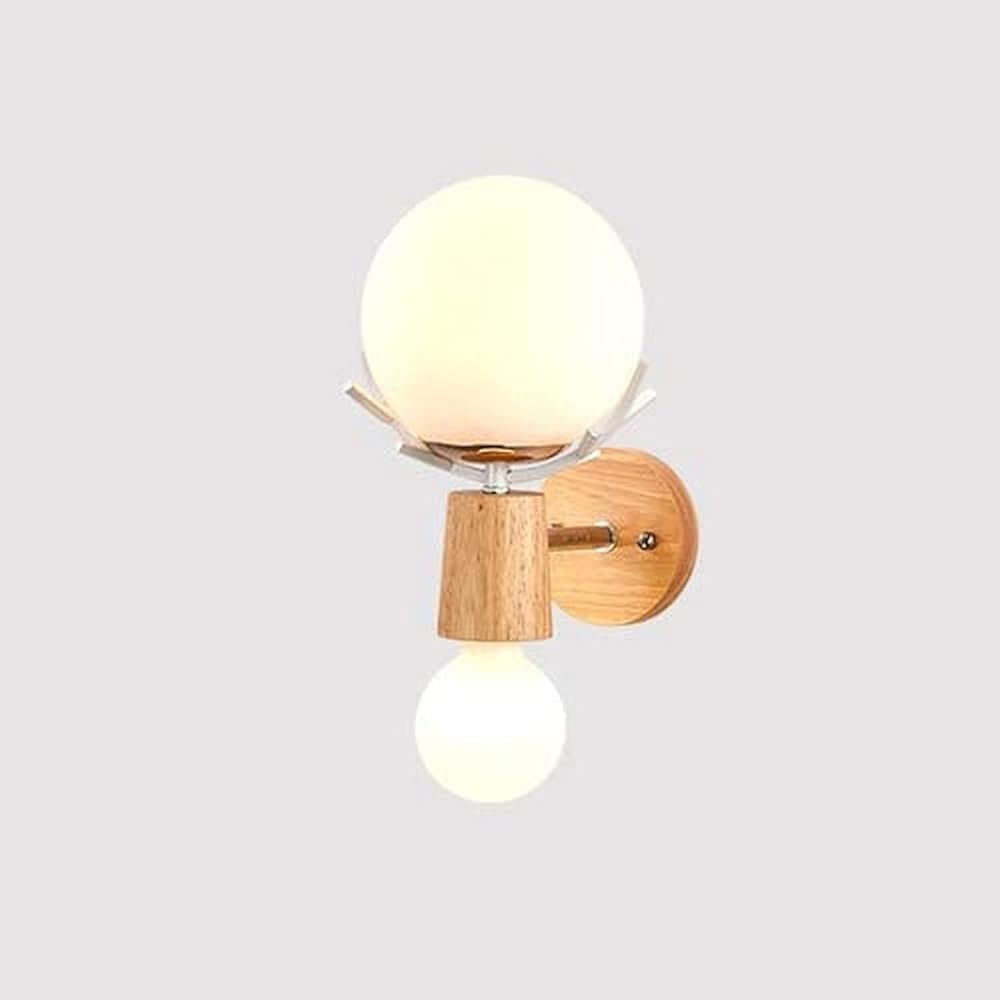 Modern Chandelier Light Fixture Wall E27 Lamp Wrought Iron Personality Bedside Bedroom Aisle Staircase Corridor(White)