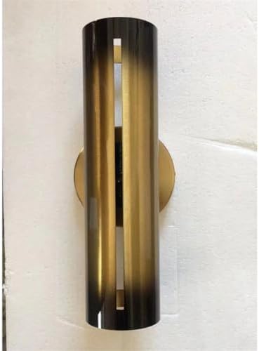 Modern Wrought Iron Wall Sconces - Up & Down Lighting, Black Double Head Decorative Lamp for Bedroom, Living Room, Bathroom & Hallway - Stylish Hollow Finish Wall-Mounted Design