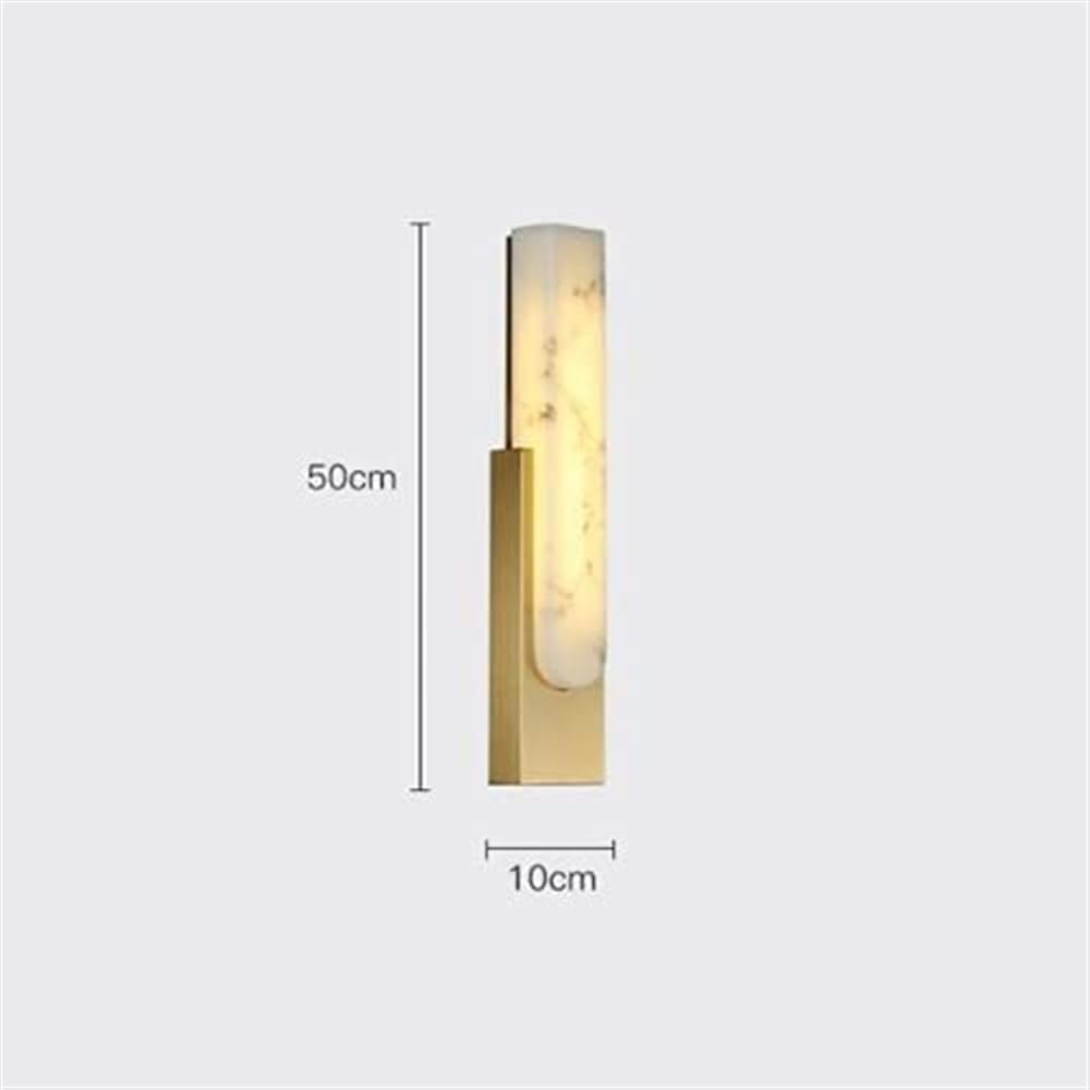 Modern Wall Sconce Wrought Iron Marble with Headboard Loft Lounge Bathroom,Luxury
