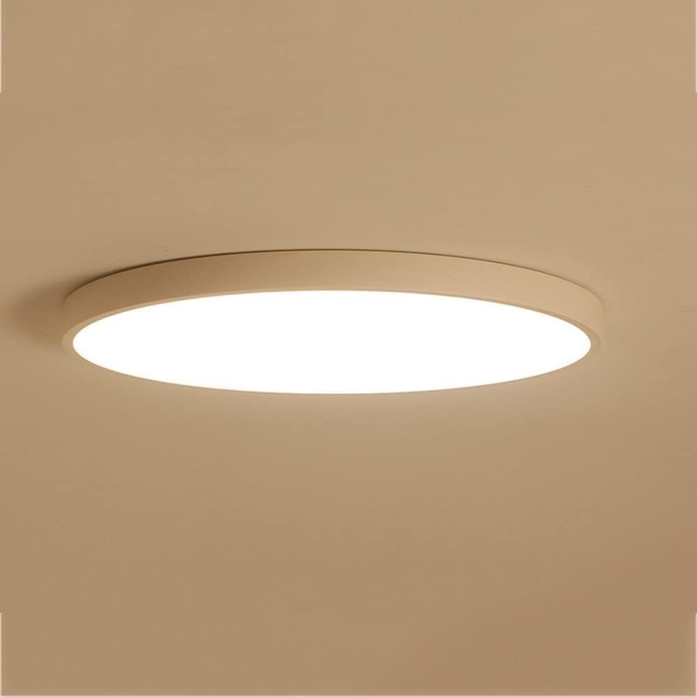 OJRGG LED Flush Mount Ceiling Lamp Modern White Black Round Ceiling Light Creative Thin Wrought Iron Ceiling Light Fixture for Living Room Bedroom Dining Room Kitchen Hallway Entry Foyer(White,40cm)