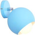 Wall lamp, Clothing Store Coffee Shop 180 Degree Adjustment Wrought Iron Wall Light Fixtures Bedroom Study Girl Room Wall Sconces E27 Screw Aisle Corridor Decorative Lighting Wall Lamp(Blue)
