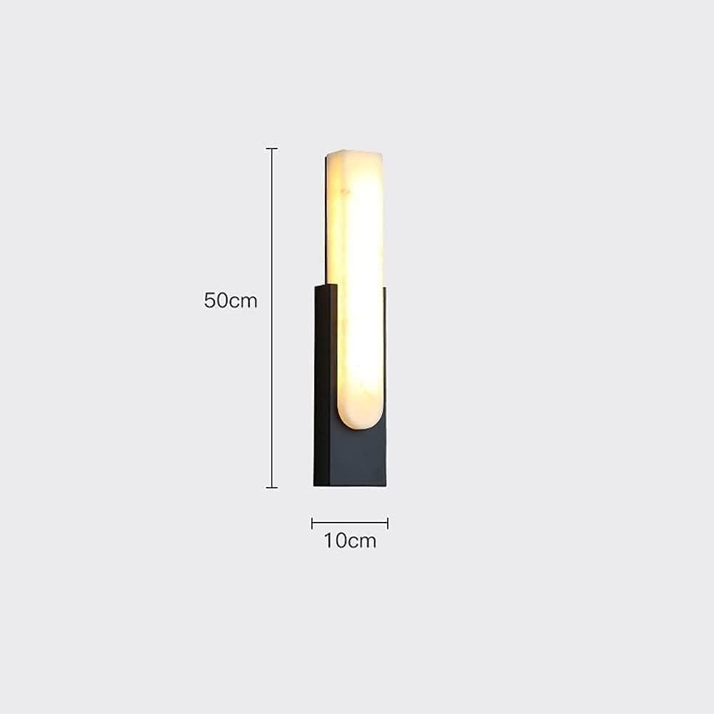 Modern Wall Sconce Wrought Iron Marble with Headboard Loft Lounge Bathroom,for Living Room