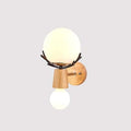 Modern Chandelier Light Fixture Wall E27 Lamp Wrought Iron Personality Bedside Bedroom Aisle Staircase Corridor(Black)