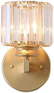 Wall Light Modern Black Wrought Iron Wall Lamp E27 Crystal Lamp Glass Wall Light Hotel Bedside Wall sconces Engineering Lamp New Chinese Bedroom Fixture (Color : 1)