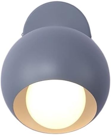 Wall lamp, Clothing Store Coffee Shop 180 Degree Adjustment Wrought Iron Wall Light Fixtures Bedroom Study Girl Room Wall Sconces E27 Screw Aisle Corridor Decorative Lighting Wall Lamp(Grey)