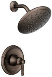 Moen Dartmoor Oil Rubbed Bronze Shower Only System with Rainshower Showerhead without Valve, T2282EPORB