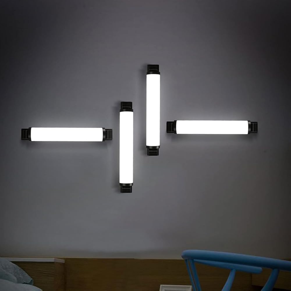 Modern Chandelier Light Fixture European Wall Minimalist Led Lamp with 12W-LED Patch Wrought Iron Bracket Base Living Room Bedroom TV Background(Black,Warm Light)