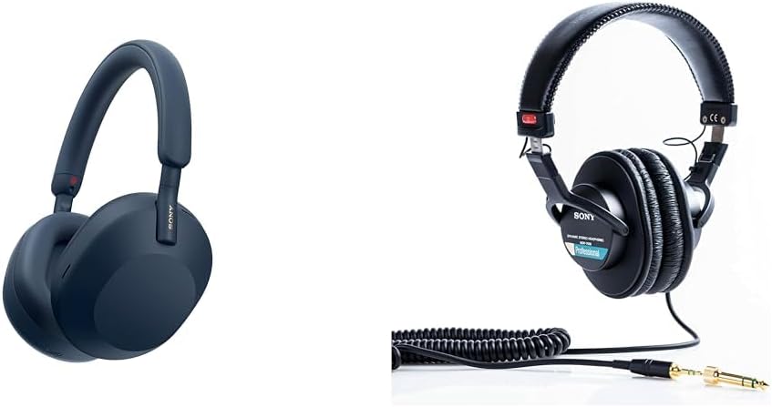 Sony WH-1000XM5 The Best Wireless Noise Canceling Headphones & MDR7506 Professional Large Diaphragm Headphone