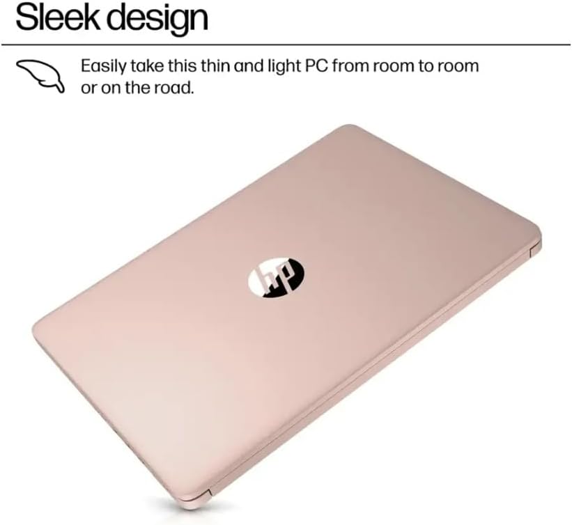 HP Student Laptop, Intel Processor N150(up to 3.6 GHz), 14 Inch LED Screen,16G RAM, 128GB Storange,One Year Office 365, Windows 11 Home,w/YYY Bundle,Rose Gold