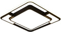 Modern Black and White Square Wrought Iron Ceiling Lamp,LED Flush Mount Ceiling Light,Thin Three-Color dimming Ceiling Light,Bedroom, Study,Lighting fixtures