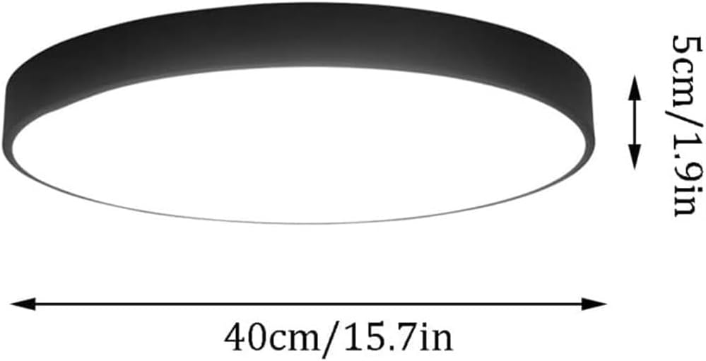 OJRGG LED Flush Mount Ceiling Lamp Modern White Black Round Ceiling Light Creative Thin Wrought Iron Ceiling Light Fixture for Living Room Bedroom Dining Room Kitchen Hallway Entry Foyer(White,40cm)