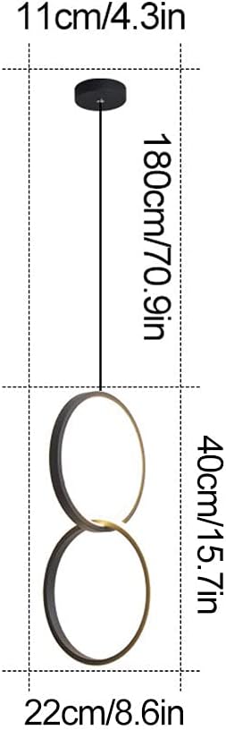 Industrial Pendant Light/Modern Minimalist Pendant Lamp/LED/Adjustable Chandelier/Ceiling Light Fixture/Wrought Iron/Cafe/Balcony/Dining Room/Hotel/Shop(Black)