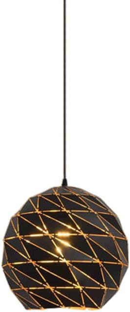 CCACHE E27 Industrial Pendant Light Geometry Wrought Iron Vintage Hanging Pendant Lamp Retro Lamp Fixtures for Kitchen Home Lighting Decor, Single Head Black Hanging Lamps Fixture