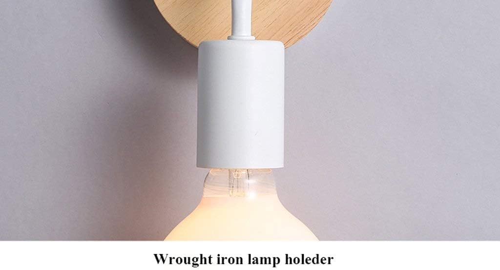 Wall Mounted Light Scandinavian Style Wrought Iron/Wooden Wall Lamp Simple Black and White Classic Colour Living Room Bedroom Wall Light Bathroom Mirror Front Wall Spotlight Reading Light