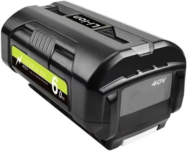 6.0Ah 40V Compatible For Ryobi RY40502 RY40200 40V OP4050 OP4026 OP40401Li-Ion Rechargeable Battery，(6000mAh)