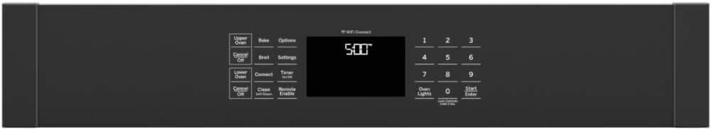 GE JTD5000DNBB 30' Double Wall Oven with 10 cu. ft. Total Capacity True Convection Touch Control and WiFi Connectivity in Black