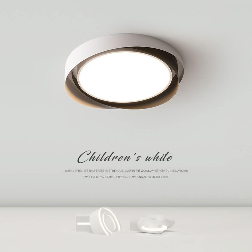 Chandelier, Led Flush Mount Ceiling Light,Three-Color Dimming Ceiling Light,Creative and Personalized Wrought Iron Ceiling Lamp,Bedroom Living Room Energy-Saving Ceilinglight Fixture(White+Black,50Cm