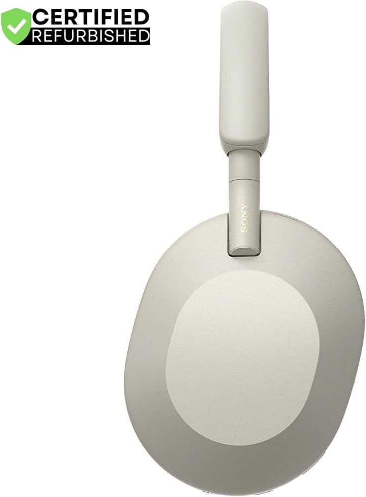 Sony (Refurbished WH1000XM5/S Wireless Industry Leading Noise Canceling Headphones Silver Bundle with 2 YR CPS Enhanced Protection Pack (Renewed)