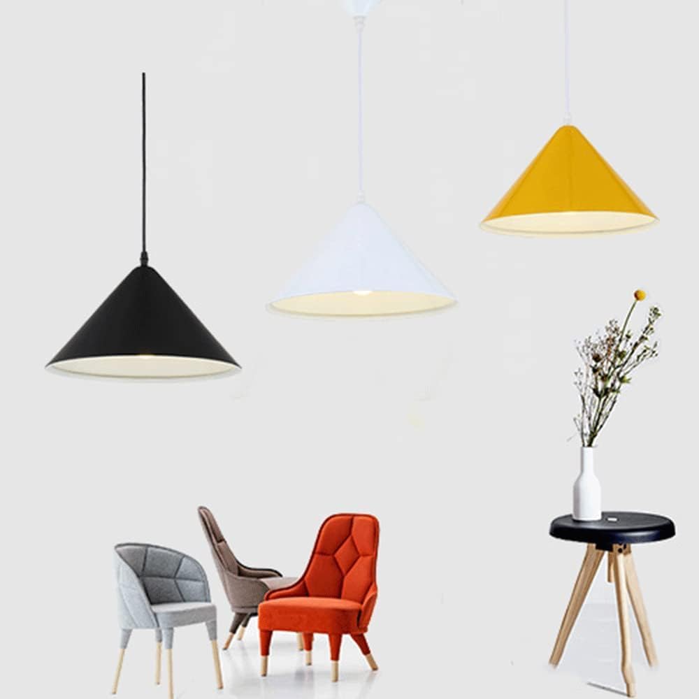 Minimalist Single Pendant Light Bar Chandeliers Modern Adjustable Fixtures Wrought Iron Small Hanging Light(Yellow,16.5in*8.2in)