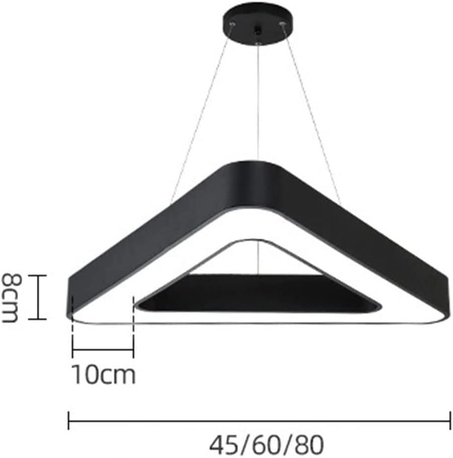 KISAD Chandelier Light Creative Triangle Acrylic Chandelier Nordic Minimalist Studio Pendant Light Modern Wrought Iron Hanging Lamp Fixtures Hanging Ceiling Lamp(Warm Light -3000k,White(45cm))