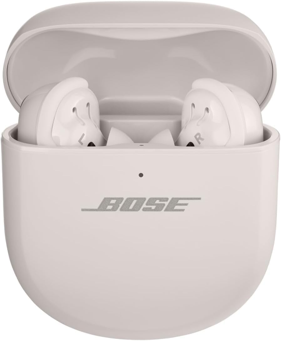 Bose QuietComfort Ultra Bluetooth Earbuds, Wireless Earbuds with Spatial Audio and World-Class Active Noise Cancellation, Deep Bass, Up to 6 Hours of Playtime, White Smoke