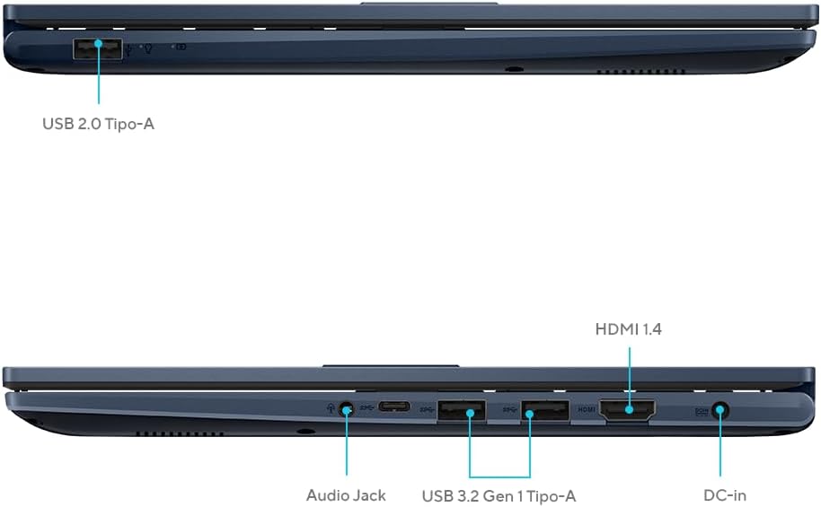 ASUS Vivobook 14 2025 Business Laptop 14' FHD 6-Core Intel i3-1315U 40GB DDR4 4TB SSD Intel UHD Graphics Wi-Fi 5 Win11 Home w/ONT 32GB USB