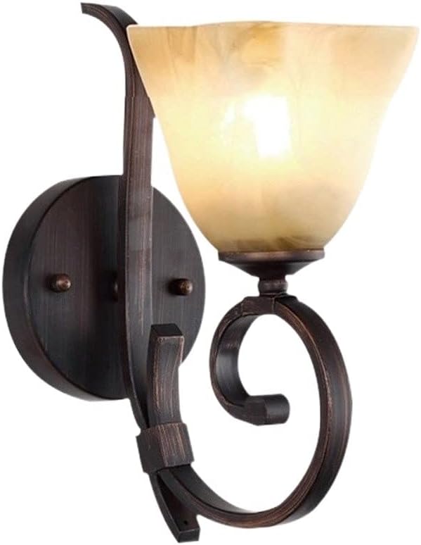 Wall lamp, Creative Gooseneck Black Wall Light Retro Personality Wall Illumination Fixtures Country Wrought Iron Wall Sconce Hotel Aisle Bar Lobby Home Decoration Wall Lant(Single Head)