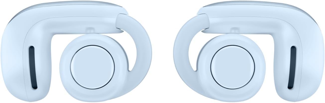 Bose Ultra Open Earbuds with Immersive Audio, Open Ear Wireless Clip on Earbuds for Comfort, OpenAudio for Awareness, Bundle Silicone Case Cover for Ultra Open Earbuds (Moonstone Blue)