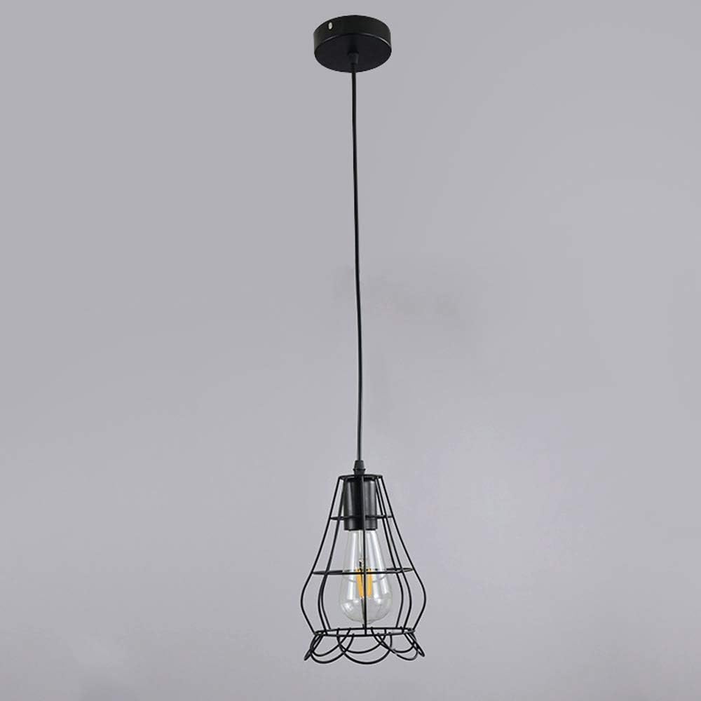 LED Pendant Lamp LED Modern Chandelier Lamp Industrial Pendant Light Metal Wrought Iron Single Head Black Cord Light Fixture,Hallway