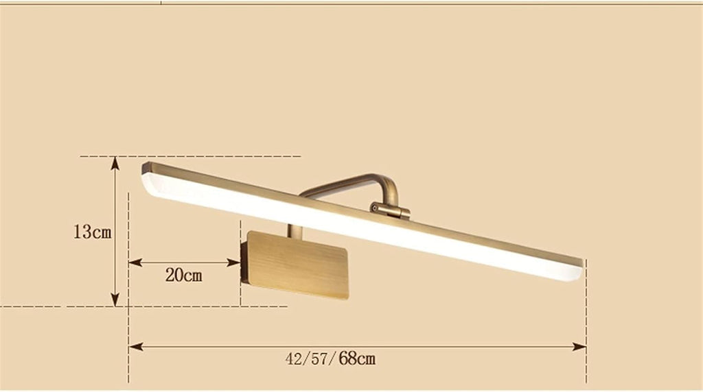 LED Mirror Light Waterproof Wrought Iron Vanity Fixture Wall Sconce Compatible with Bathroom Dressing Table Hallway,Modern