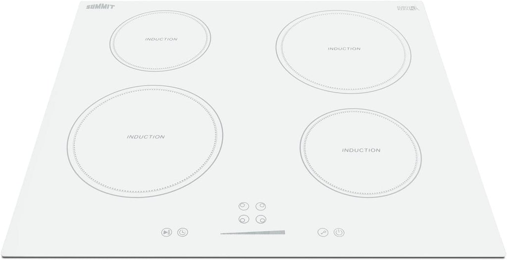 Summit 24' Induction Cooktop, 4 Cooking Zones, 208-240V Electric Cooktop, ADA Compliant Design, Black - SINC4B241B