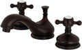 Kingston Brass KS1165BX Vintage Widespread Lavatory Faucet with Metal Cross Handle, Oil Rubbed Bronze 8-Inch Adjustable Center