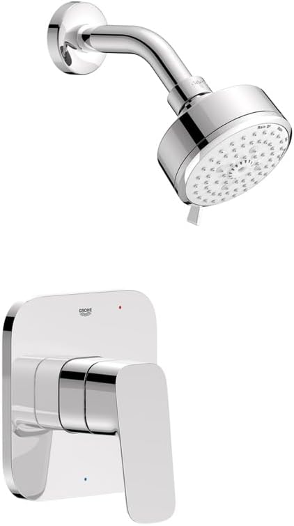 Grohe 1053770000 Cubeo Pressure Balance Valve Shower Trim Kit, StarLight Chrome