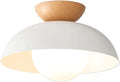 Minimalist Bowl Ceiling Light Modern Wrought Iron Ceiling Lamp Close to Ceiling Light Fixtures for Cloakroom Kitchen Aisle Hallway Bedroom Entryway Staircase(White)