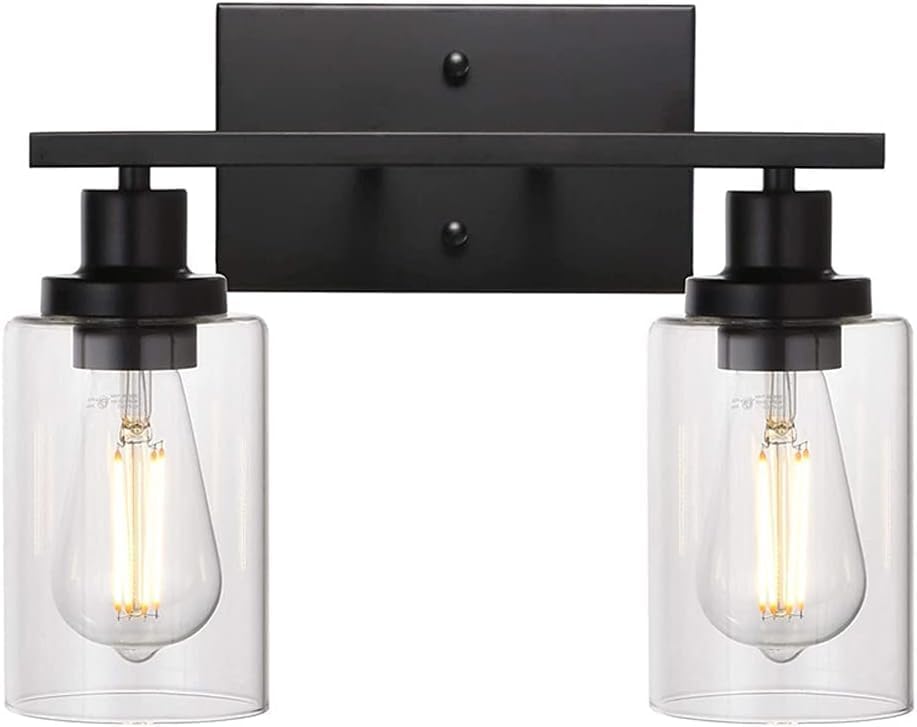 Retro Industrial Glass Lampshade Wall Lamp, E27 Indoor Mirror Light, Wrought Iron Corridor & Bathroom Decor, Vintage Style Aisle Lighting Fixture