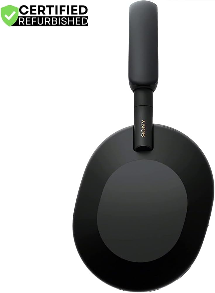 Sony (Refurbished WH1000XM5/B Wireless Industry Leading Noise Canceling Headphones Black Bundle with 2 YR CPS Enhanced Protection Pack (Renewed)
