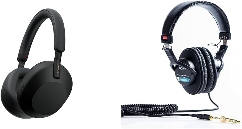Sony WH-1000XM5 The Best Wireless Noise Canceling Headphones & MDR7506 Professional Large Diaphragm Headphone