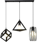 Industrial Hanging Light 3-Light/Nordic Simplicity Pendant Light/Adjustable Hanging Light Fixture/E27/Wrought Iron/Island Light/Kitchen/Restaurant/Bar/Hotel(Black)