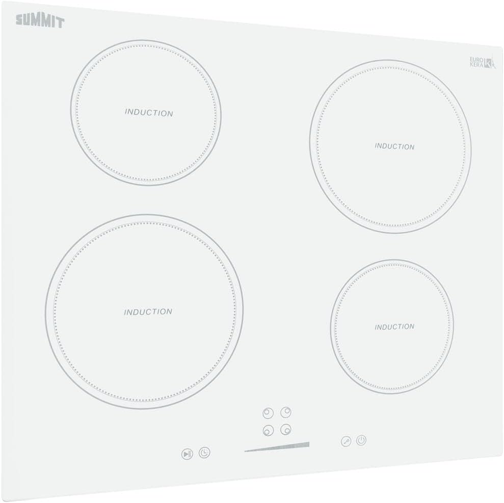 Summit 24' Induction Cooktop, 4 Cooking Zones, 208-240V Electric Cooktop, ADA Compliant Design, Black - SINC4B241B