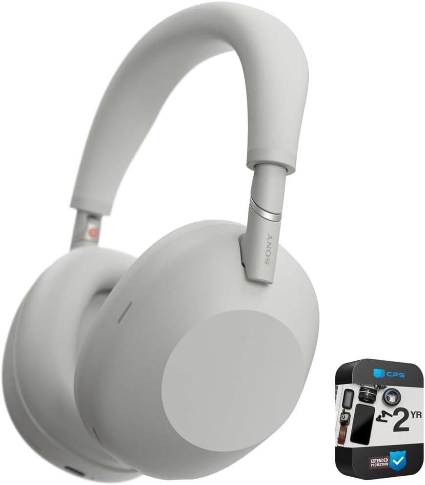 Sony WH-1000XM6/S Best Wireless Noise Canceling Headphones, Platinum Silver Bundle with Deco Gear CPS Exclusive 26 Month Protection Pack | Official USA Partner Model