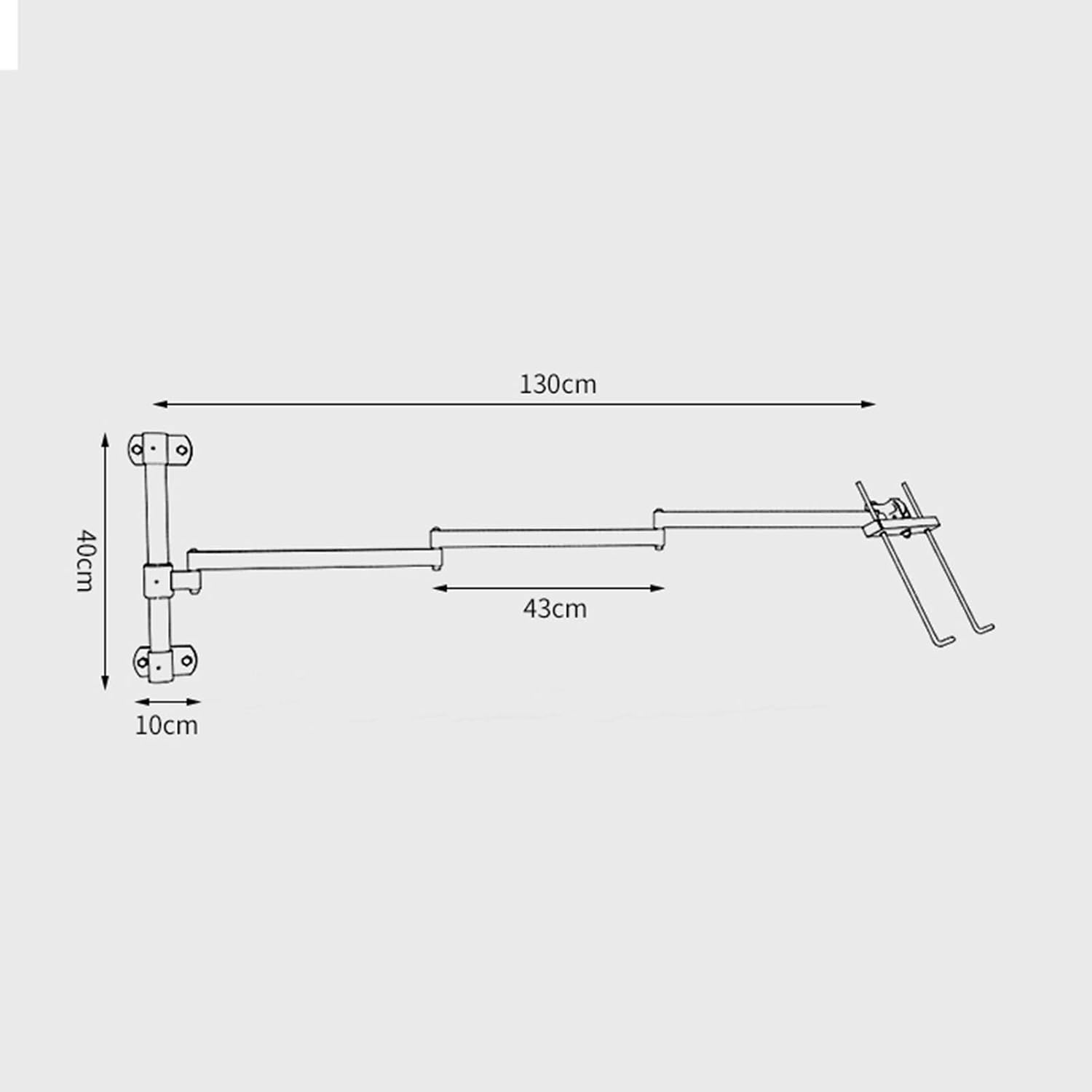 Wall Mount Laptop Stand - Swing/Tilt/Rotate Adjustable Screen Mount for 13-17 inch Laptops