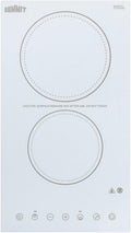 Summit 12' 2 Burner Electric Cooktop. 230 Volt Radiant Cooktop, ADA Compliant, White- CR2B23T4W