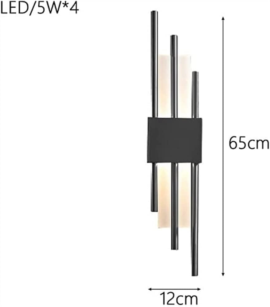 Wall Sconces Nordic Wrought Iron Wall Sconce Modern Minimalist Art Wall Light Wall Mounted Lighting Fixture for Bedroom Bathroom Porch Restaurant Villa Balcony Restaurant Study Decoration(White Light,