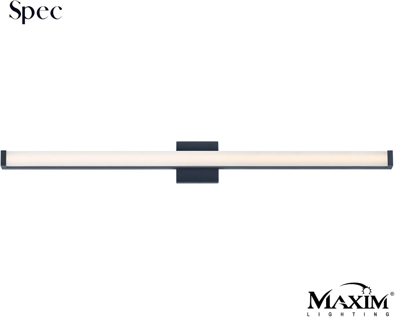 Maxim Lighting Spec 48' Bath Vanity Light | Black Aluminum Finish | Pmma Acrylic Shade | Contemporary Indoor Light Fixture | Ideal for Bathrooms & Powder Rooms | ADA Compliant Wet Rated | 52008BK