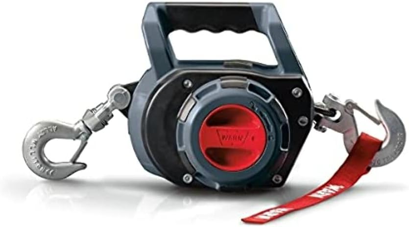 WARN Drill Winch 750 lb Capacity Portable Drilling Winch with 30 ft Steel Rope, Fairlead, Hook – Corded Electric Drill Powered Pulling Winch for Trucks, ATVs, UTVs, Trailers, & Off-Road Recovery