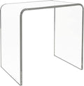 Acrylic Side Table, Acrylic End Table, Clear Coffee Table/Nightstand for Living Room Balcony Bedrooms Small Space, Modern Clear Couch Tables for Sofa 21' L x 12' W x 21' H