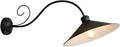 European wall light American Tradition S Shape Black Finish Outdoor Waterproof Wall Lamp Fixture - Exterior Glass Lantern Wrought Iron Metal Garden Wall Sconce Fixture E27 Edison Doorway Porch ,Modern