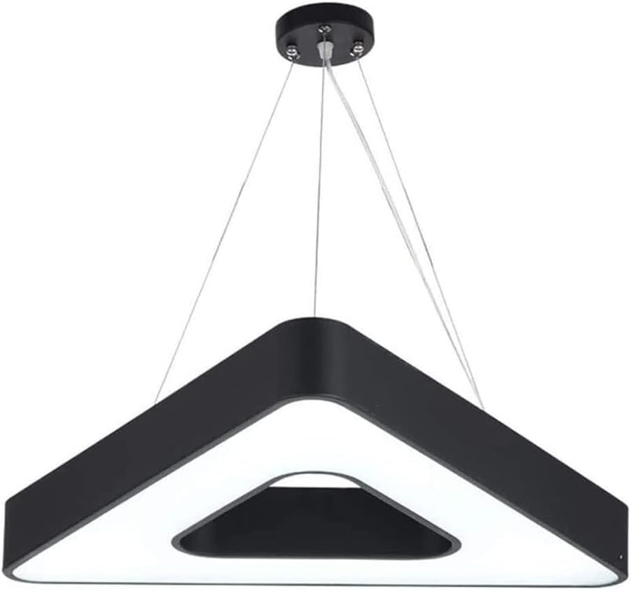 KISAD Chandelier Light Creative Triangle Acrylic Chandelier Nordic Minimalist Studio Pendant Light Modern Wrought Iron Hanging Lamp Fixtures Hanging Ceiling Lamp(Warm Light -3000k,Black(45cm))