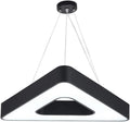 KISAD Chandelier Light Creative Triangle Acrylic Chandelier Nordic Minimalist Studio Pendant Light Modern Wrought Iron Hanging Lamp Fixtures Hanging Ceiling Lamp(Warm Light -3000k,Black(45cm))
